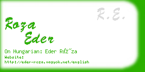 roza eder business card